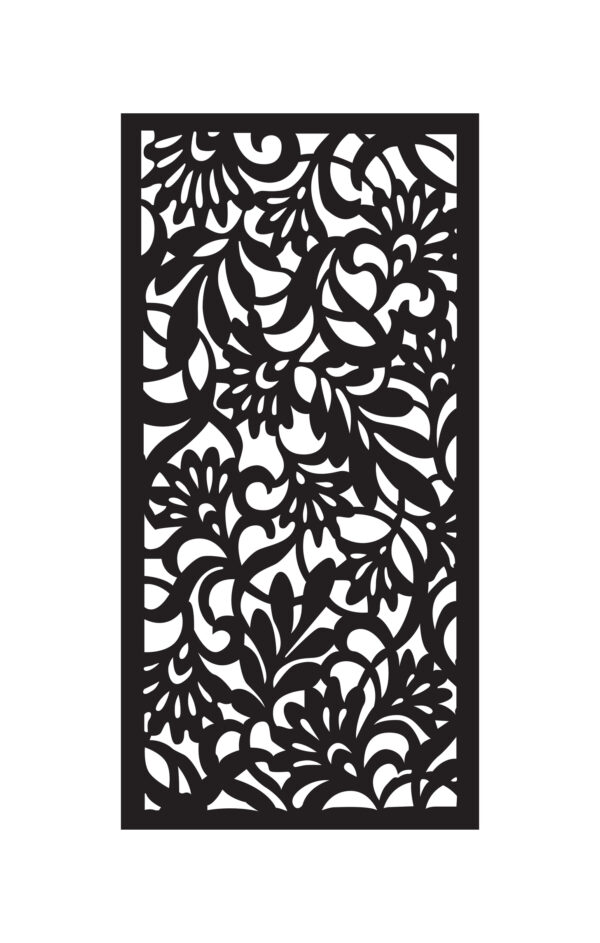 დეკორატიული კედლის პანელი LS0012, დეკორატიული ორნამენტები, ლაზერული ჭრა, CNC დამუშავება ტიხრებისთვის