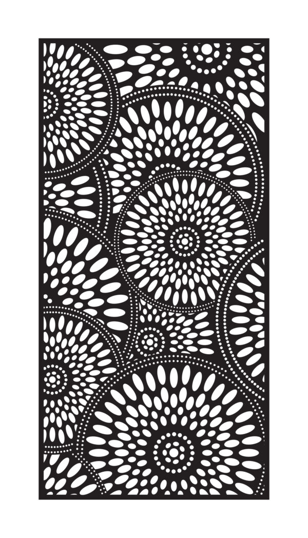 მრგვალი ყვავილოვანი დეკორატიული ტიხარი LS0045 - ლაზერული ჭრა და CNC დამუშავება